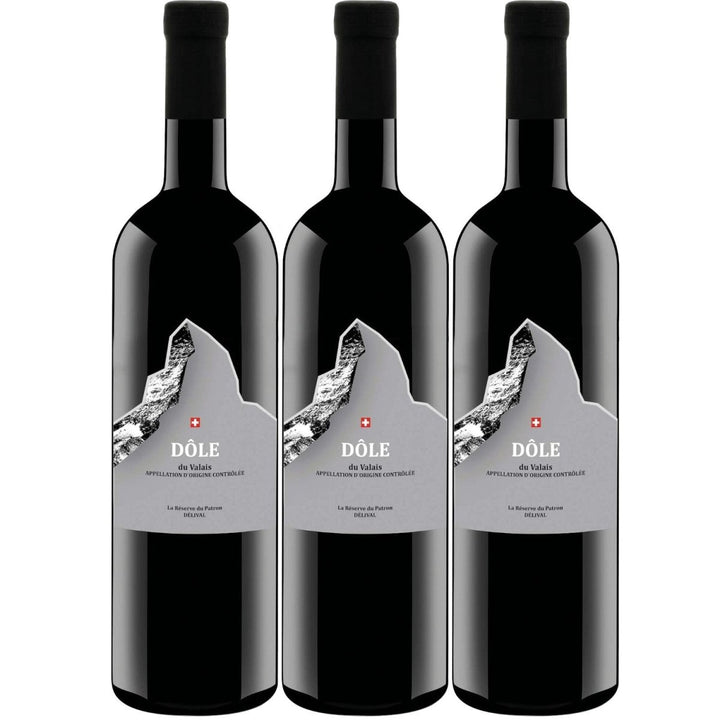 Weinkellereien Aarau AG Dole du Valais AOC WKA Rotwein Wein Trocken Schweiz (3 x 0,75l) - Versanel -