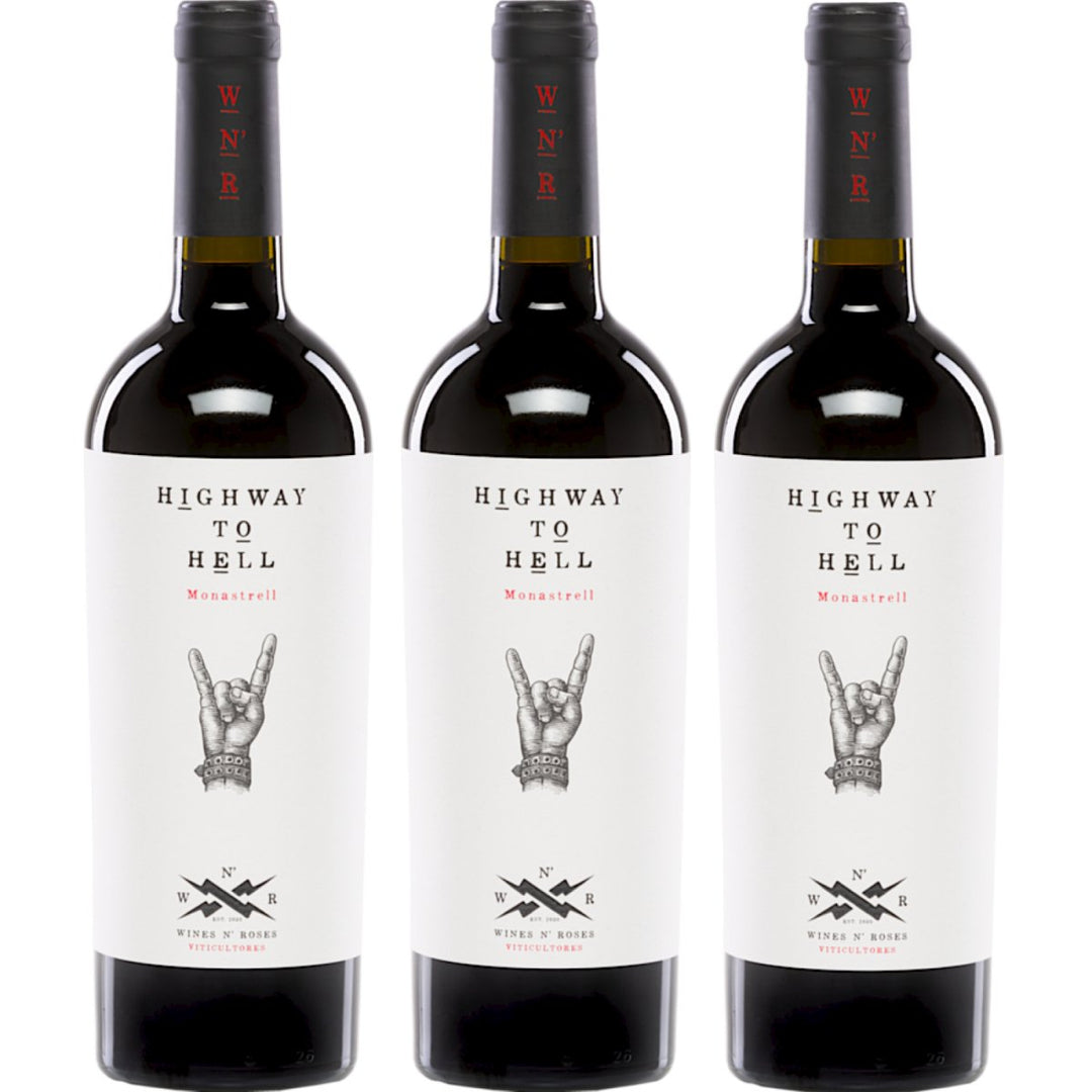 Wines N' Roses Viticultores Highway to Hell Monastrell Bio Rotwein Wein Trocken Spanien (3 x 0,75l) - Versanel -