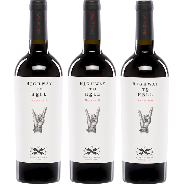 Wines N' Roses Viticultores Highway to Hell Monastrell Bio Rotwein Wein Trocken Spanien (3 x 0,75l) - Versanel -