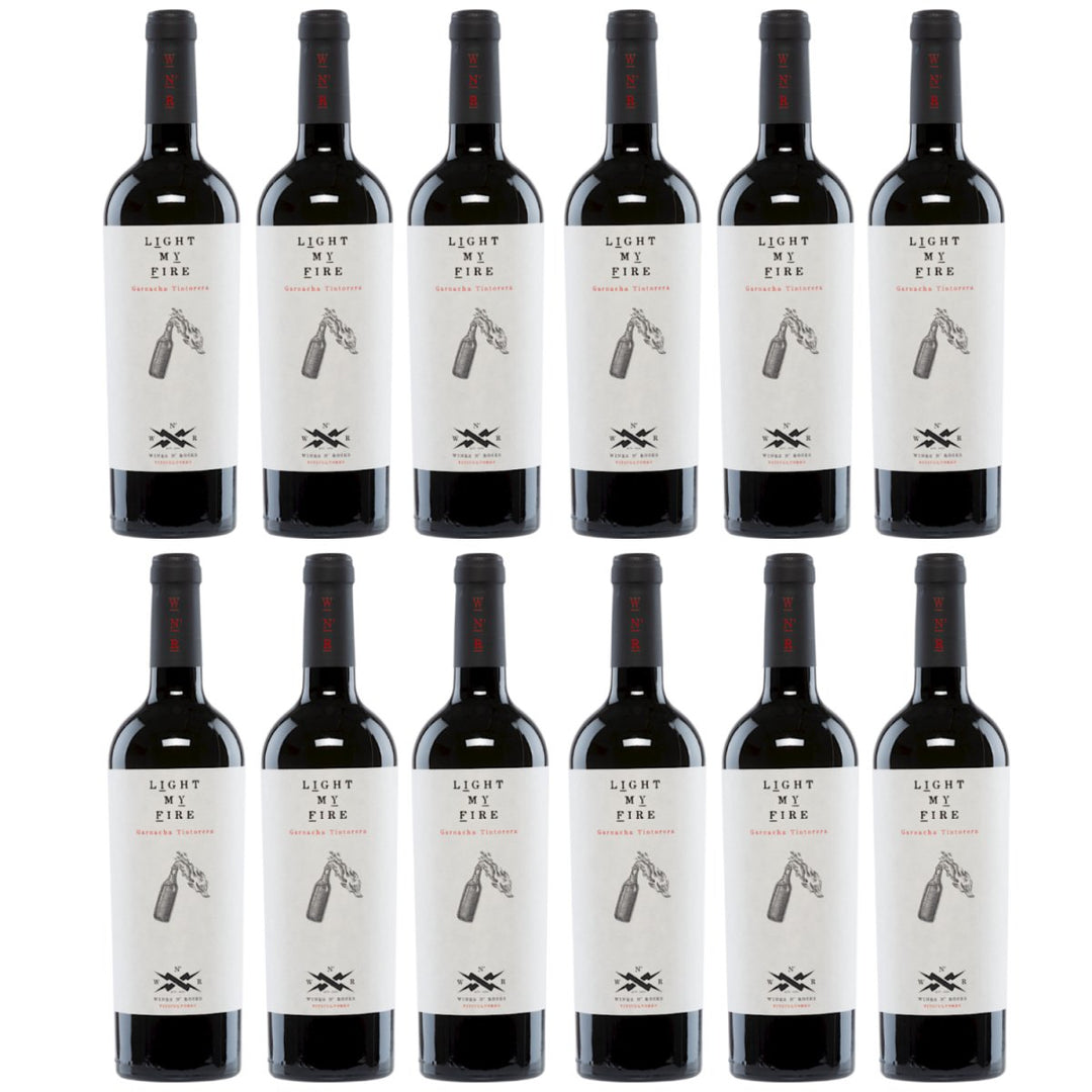 Wines N' Roses Viticultores Light my Fire Tinto Vegan Rotwein Wein Trocken Spanien (12 x 0,75l) - Versanel -