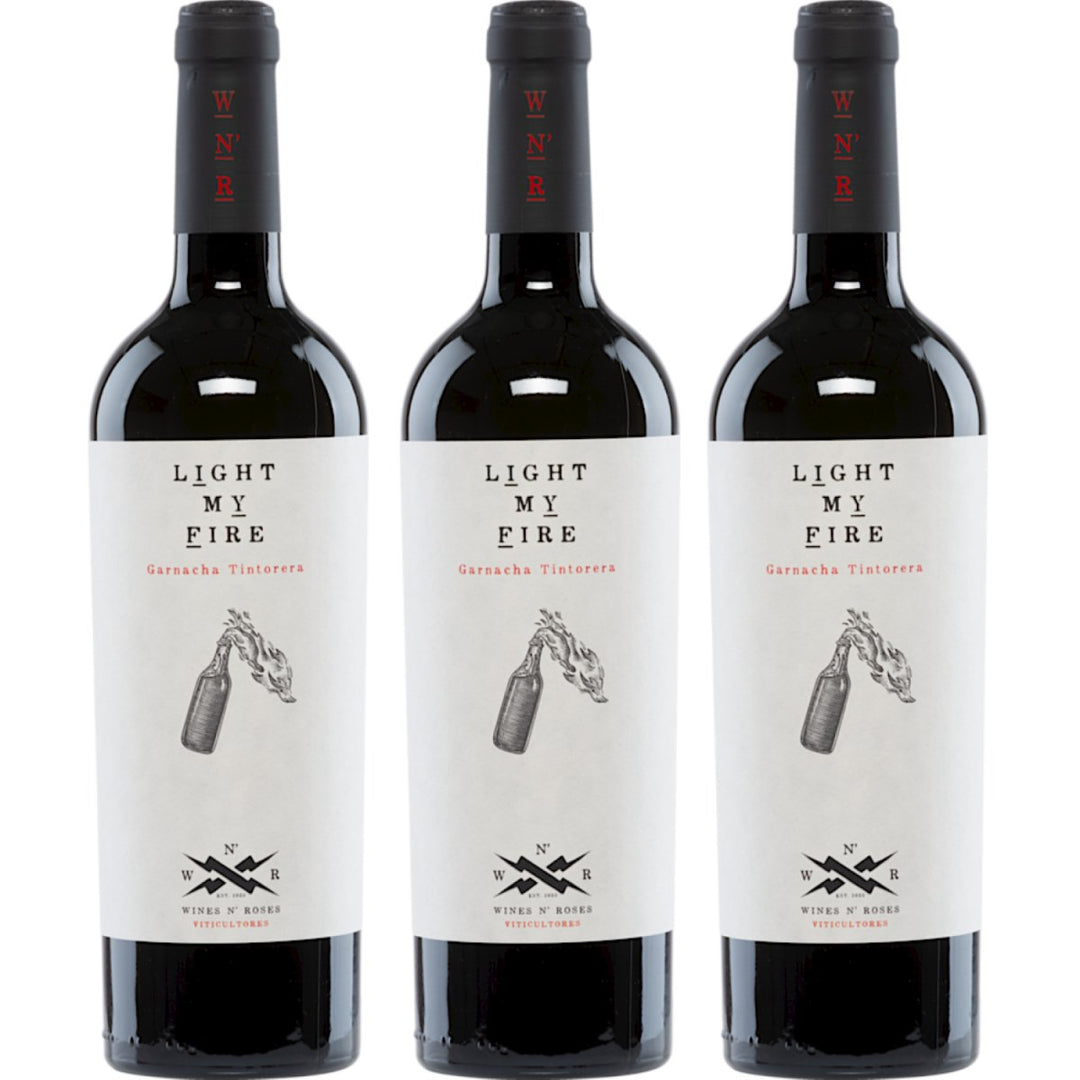 Wines N' Roses Viticultores Light my Fire Tinto Vegan Rotwein Wein Trocken Spanien (3 x 0,75l) - Versanel -