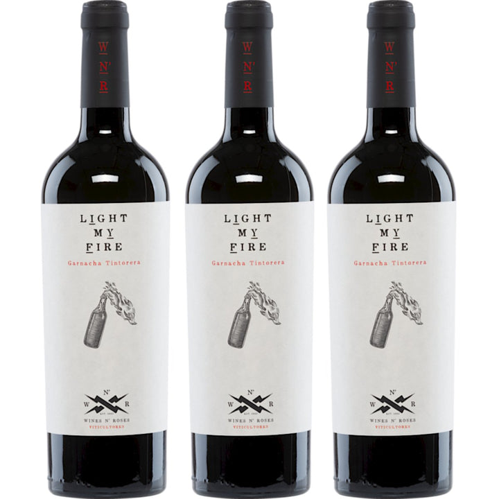 Wines N' Roses Viticultores Light my Fire Tinto Vegan Rotwein Wein Trocken Spanien (3 x 0,75l) - Versanel -