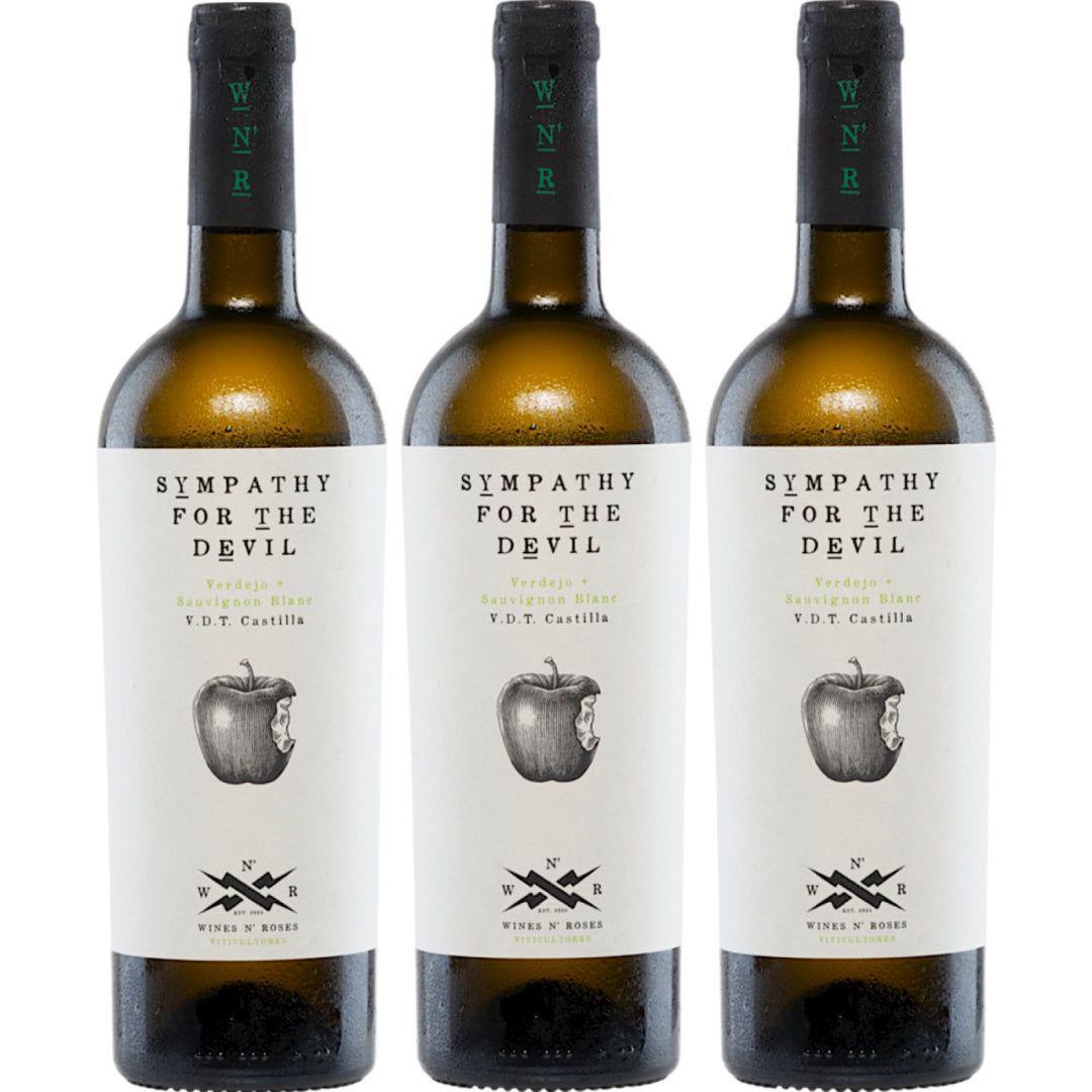 Wines N' Roses Viticultores Sympathy For The Devil Blanco Vegan Bio Weißwein Wein Trocken Spanien (3 x 0,75l) - Versanel -