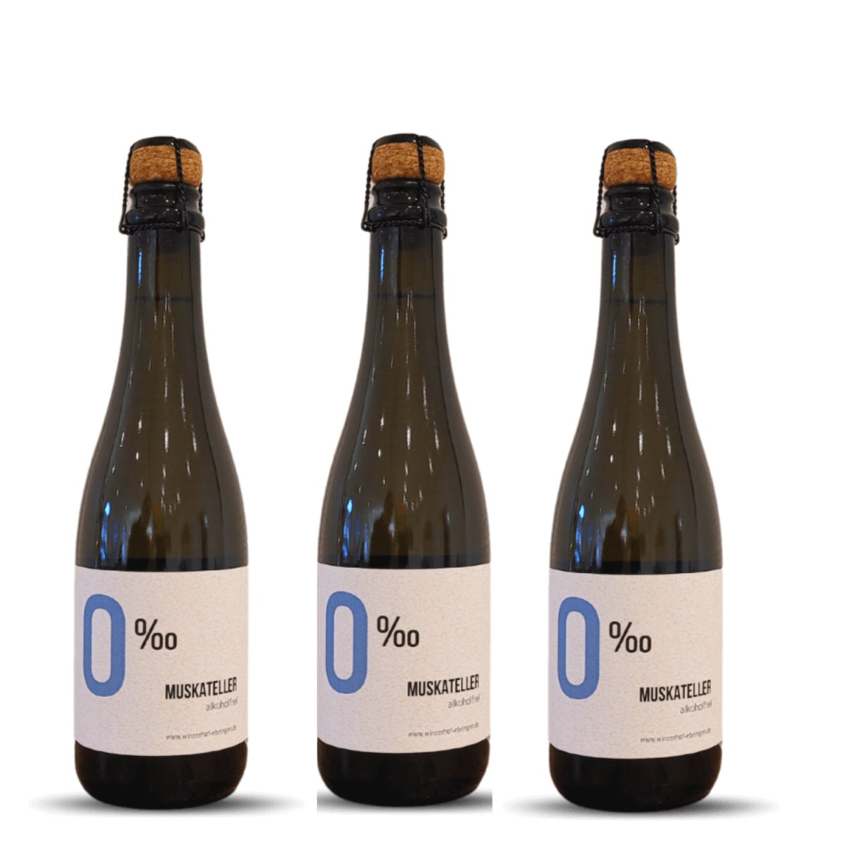 Winzerhof Ebringen 0% Muskateller Secco alkoholfrei Weißwein Wein Deutschland (3 x 0,375 l) - Versanel -