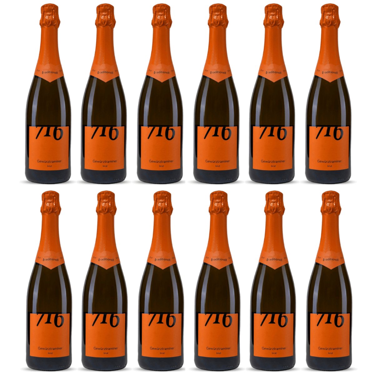 Winzerhof Ebringen Gewürztraminer Sekt b.A. Brut 716 Weißwein Wein Deutschland (12 x 0,75 l) - Versanel -