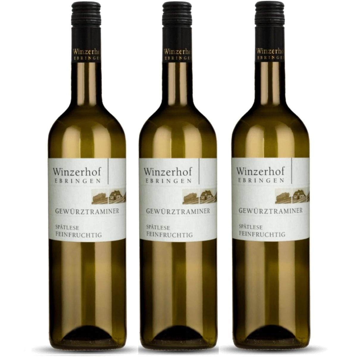 Winzerhof Ebringen Gewürztraminer Spätlese feinfruchtig Weißwein Wein Deutschland (3 x 0,75 l) - Versanel -