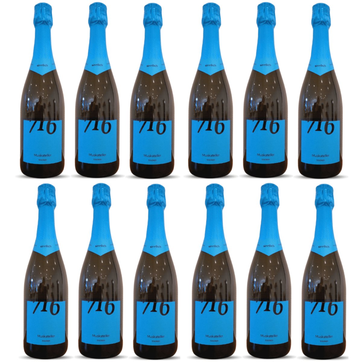 Winzerhof Ebringen Muskateller Sekt b.A. Trocken 716 Weißwein Wein Deutschland (12 x 0,75 l) - Versanel -