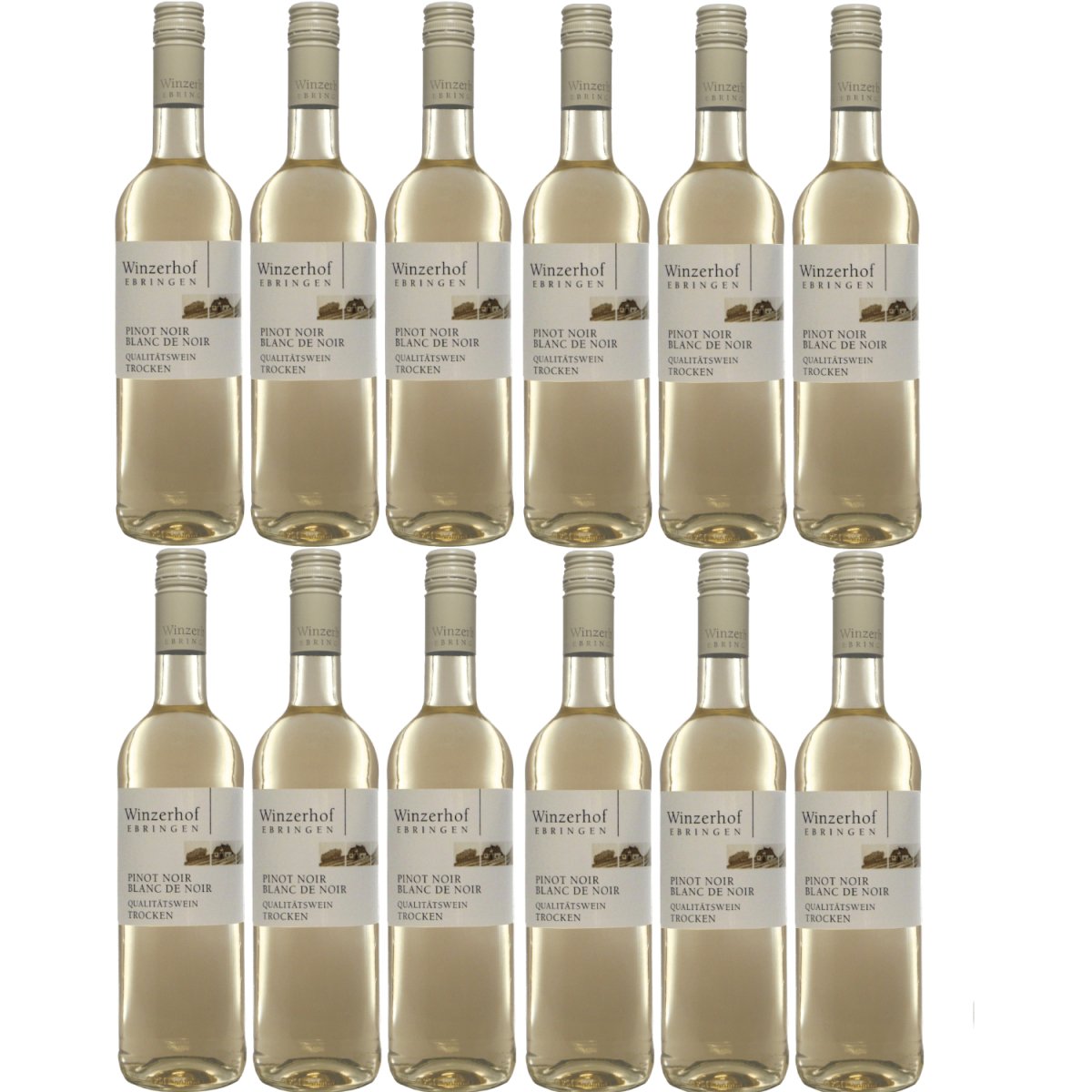 Winzerhof Ebringen Pinot Blanc de Noirs trocken Weißwein Wein Deutschland (12 x 0,75 l) - Versanel -