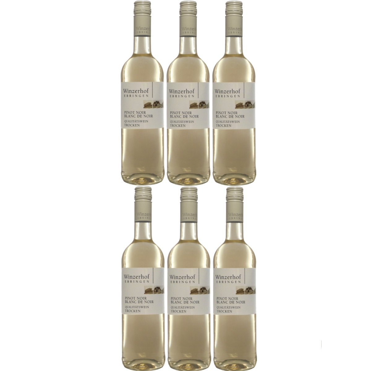 Winzerhof Ebringen Pinot Blanc de Noirs trocken Weißwein Wein Deutschland (6 x 0,75 l) - Versanel -