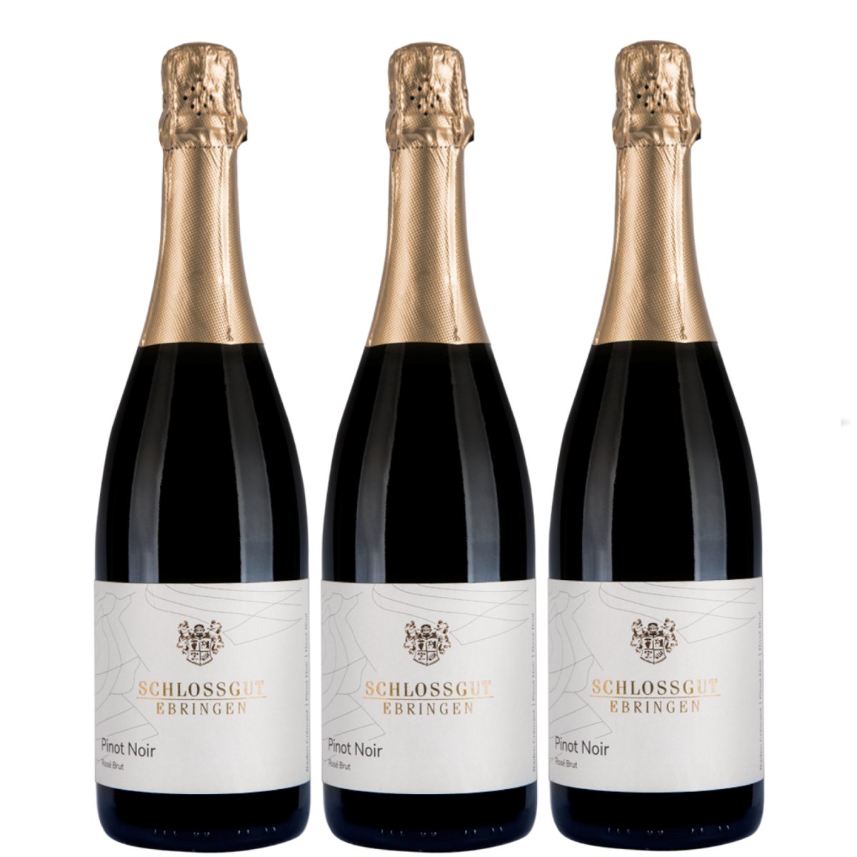 Winzerhof Ebringen Pinot Noir Rosé Crémant Brut Roséwein Wein Deutschland (3 x 0,75 l) - Versanel -