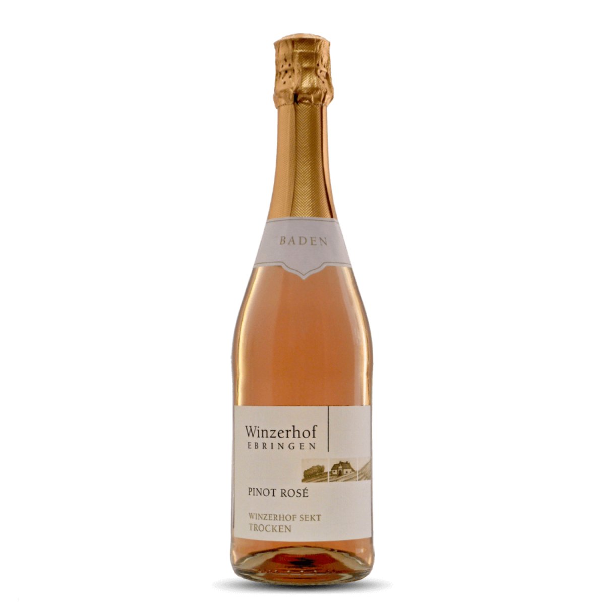 Winzerhof Ebringen Pinot Rosé Sekt b.A. trocken Roséwein Wein Deutschland (12 x 0,75 l) - Versanel -