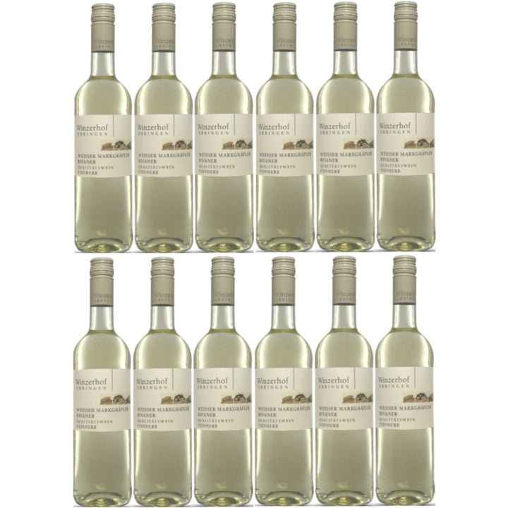 Winzerhof Ebringen Rivaner feinherb Weißwein Wein Deutschland (12 x 0,75 l) - Versanel -