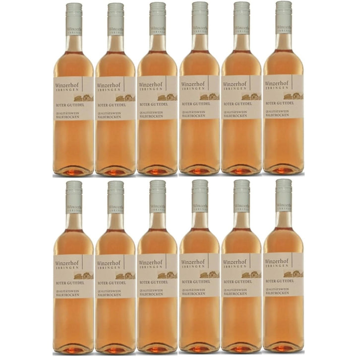 Winzerhof Ebringen Roter Gutedel halbtrocken Weißwein Wein Deutschland (12 x 0,75 l) - Versanel -