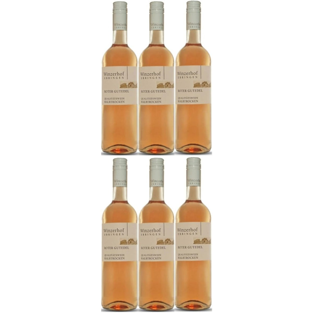 Winzerhof Ebringen Roter Gutedel halbtrocken Weißwein Wein Deutschland (6 x 0,75 l) - Versanel -