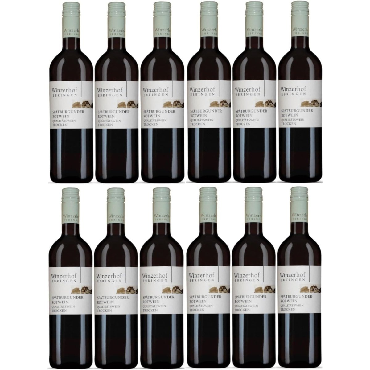 Winzerhof Ebringen Spätburgunder Rotwein trocken Rotwein Wein Deutschland (12 x 0,75 l) - Versanel -