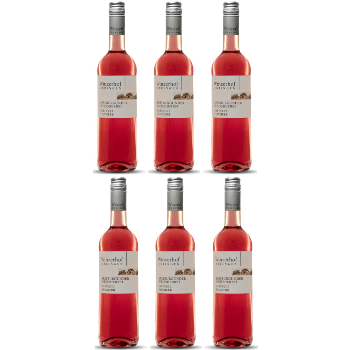 Winzerhof Ebringen Spätburgunder Weißherbst feinherb Roséwein Wein Deutschland (6 x 0,75 l) - Versanel -