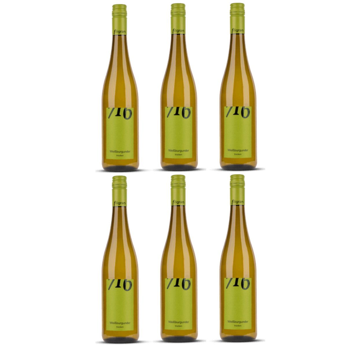 Winzerhof Ebringen Weißburgunder trocken 716 Weißwein Wein Deutschland (6 x 0,75 l) - Versanel -