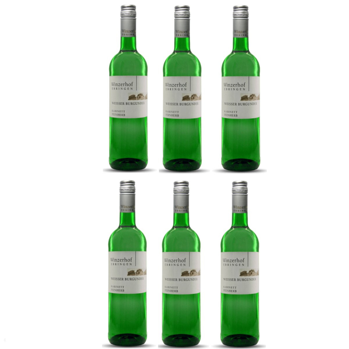 Winzerhof Ebringen Weißer Burgunder feinherb Weißwein Wein Deutschland (6 x 0,75 l) - Versanel -