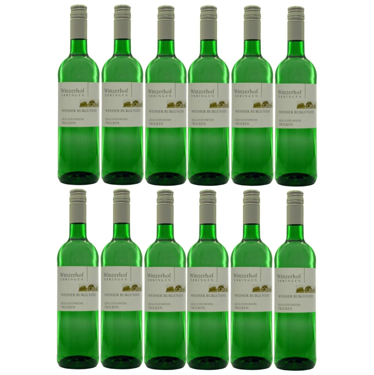 Winzerhof Ebringen Weißer Burgunder trocken Weißwein Wein Deutschland (12 x 0,75 l) - Versanel -