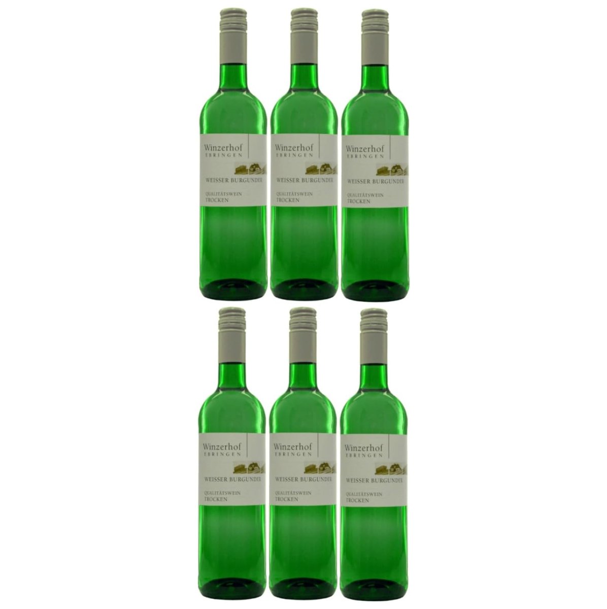 Winzerhof Ebringen Weißer Burgunder trocken Weißwein Wein Deutschland (6 x 0,75 l) - Versanel -