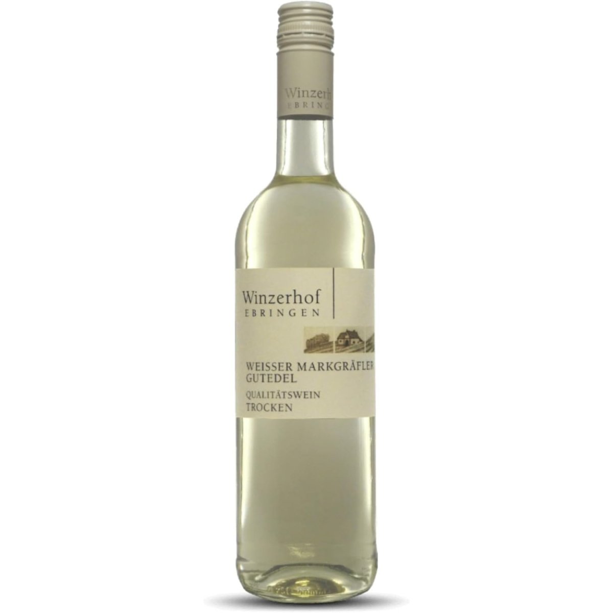Winzerhof Ebringen Weißer Markgräfler Gutedel trocken Weißwein Wein Deutschland (12 x 0,75 l) - Versanel -