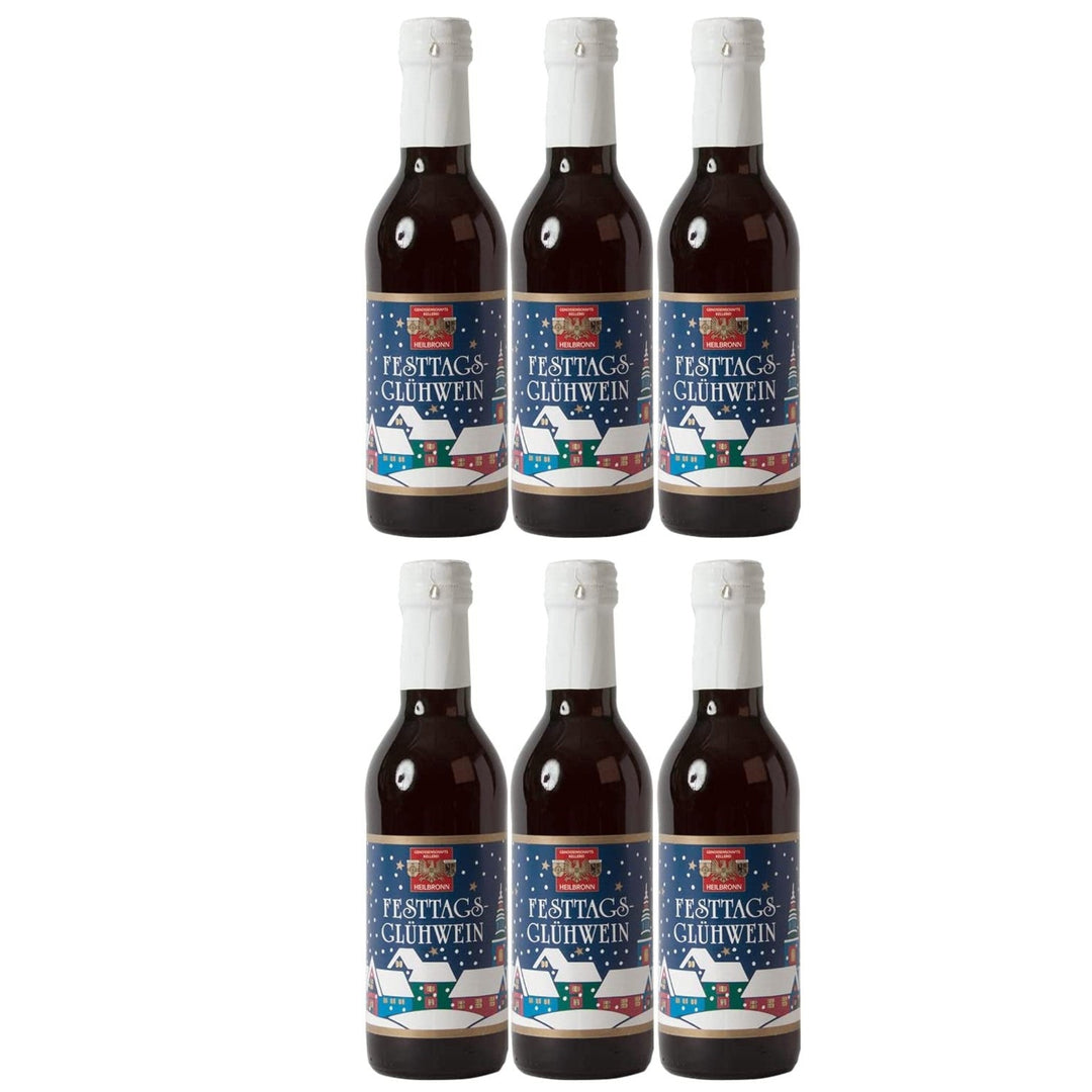 Württemberger Wein Heilbronner Festtagsglühwein kleine Flasche rot (6 x 0.25 l) - Versanel -