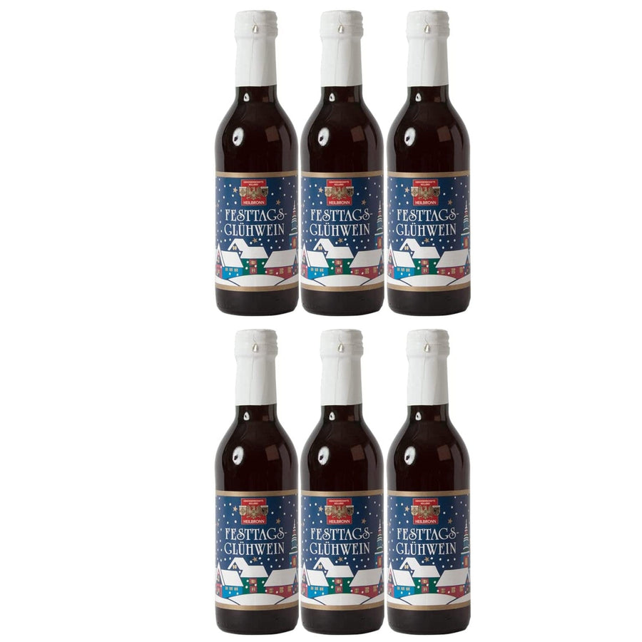 Württemberger Wein Heilbronner Festtagsglühwein kleine Flasche rot (6 x 0.25 l) - Versanel -