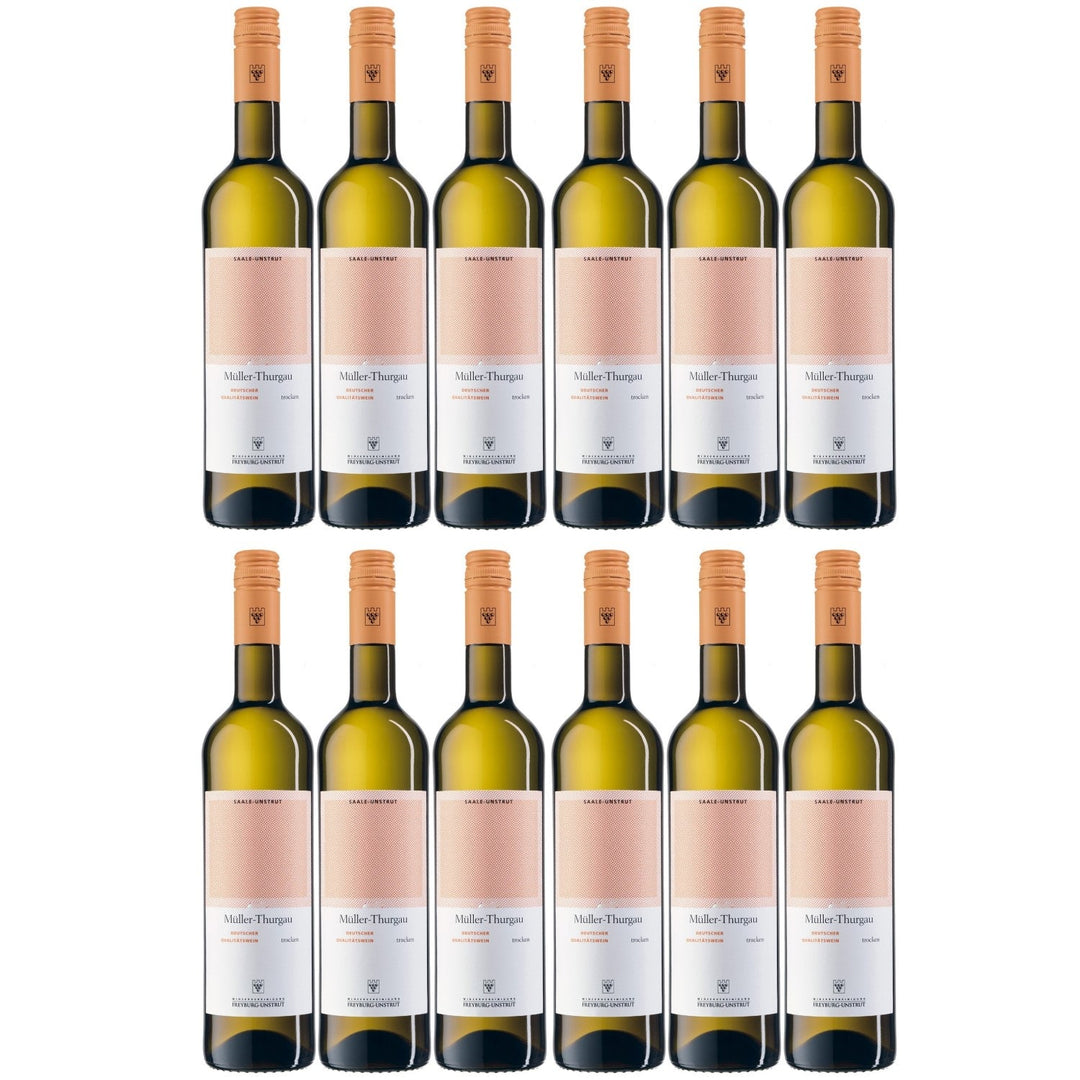 WV Freyburg-Unstrut Müller-Thurgau Weißwein Wein trocken Deutschland (12 x 0.75l) - Versanel -